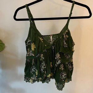 Free People Deep Green Tank
